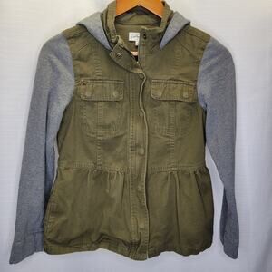 CoffeeShop Girls 100% Cotton Cargo Sweatshirt Combo Jacket, XL